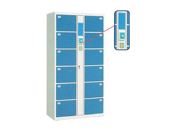 12門電子存包柜藍(lán)